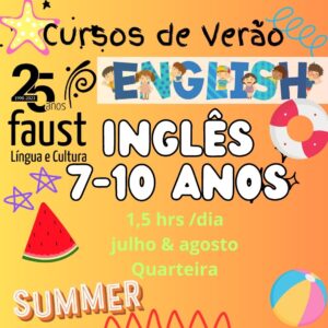 Curso de verão de inglês para crianças